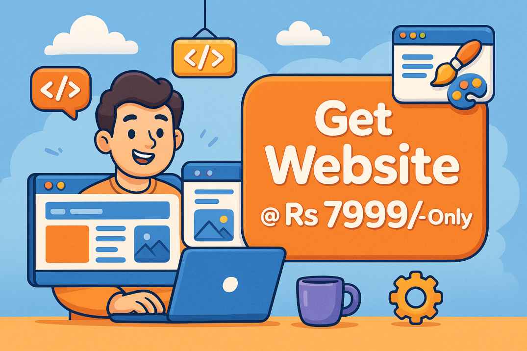 1 Year Free Domain & Hosting | Get Website @ Rs 7999/- Only
