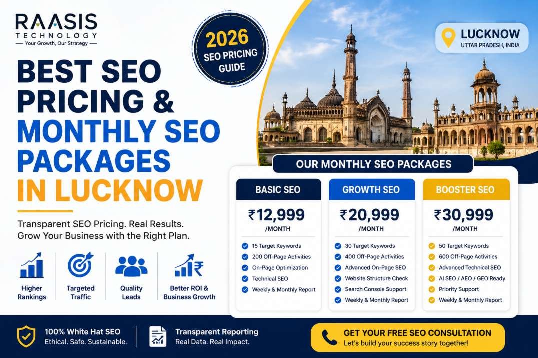 Best SEO Pricing & Monthly SEO Packages in Lucknow
